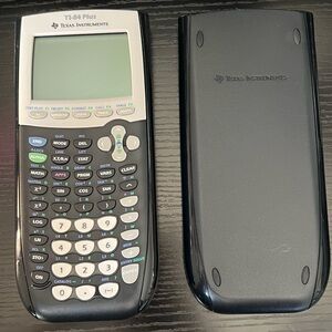 Texas Instruments TI-84 Plus Graphing Calculator in Black and White
